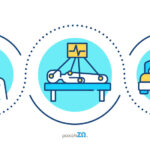 Ένα άτομο ξαπλωμένο σε κρεβάτι κάνει μελέτη ύπνου υπό την παρακολούθηση του γιατρού.