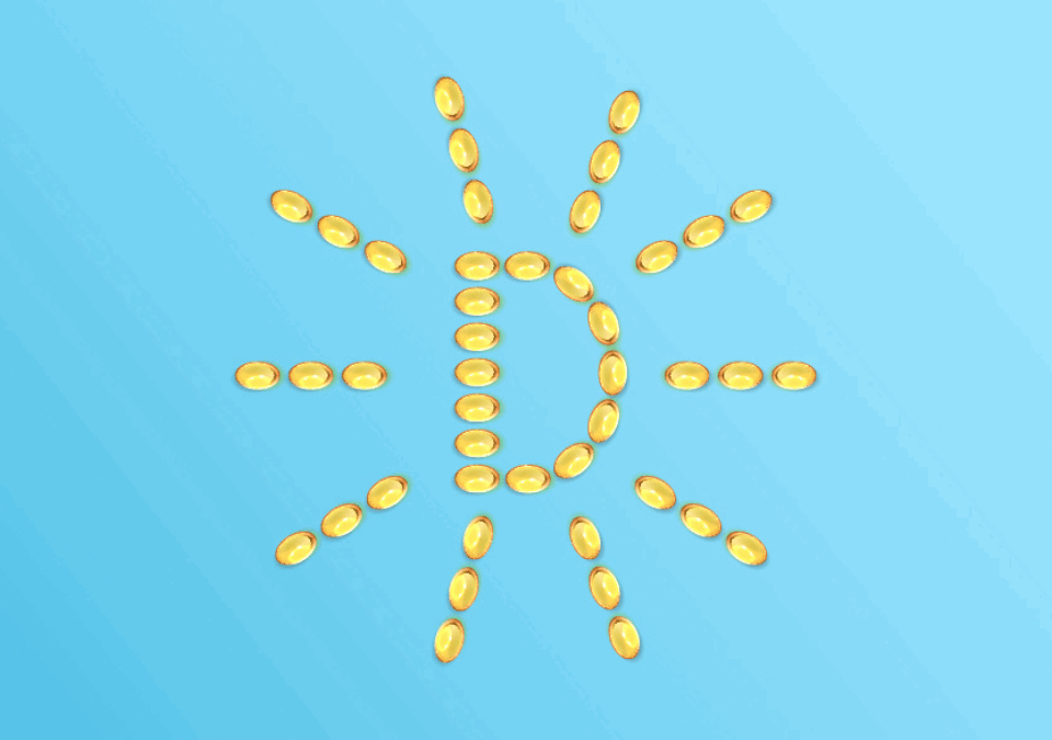 Ένας ήλιος σε μπλε φόντο και στο κέντρο του το D.